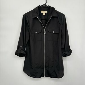 Michael Kors Black Blouse with Zipper
